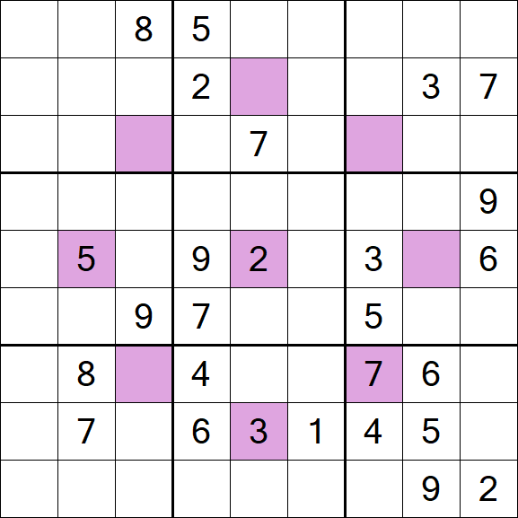 Asterisk Sudoku - Hard