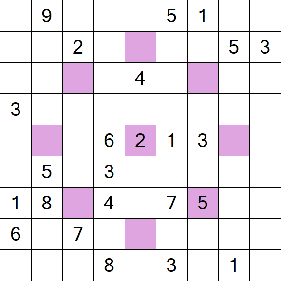 Asterisk Sudoku - Schwierig