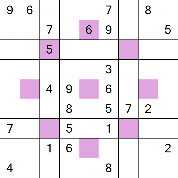 Asterisk Sudoku - Schwierig