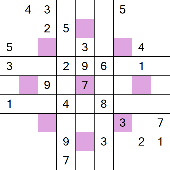Asterisk Sudoku - Difficile