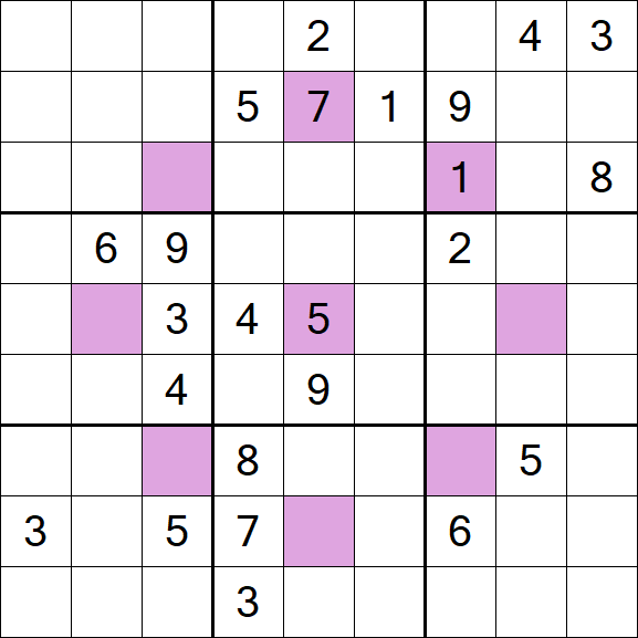 Asterisk Sudoku - Difficile