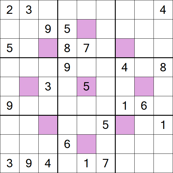 Asterisk Sudoku - Difficile
