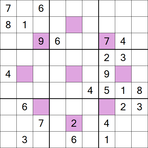 Asterisk Sudoku - Difficile