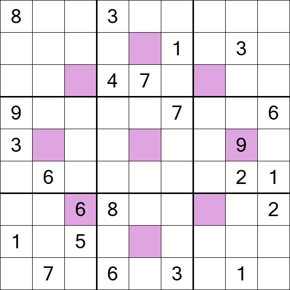 Asterisk Sudoku - Difficile