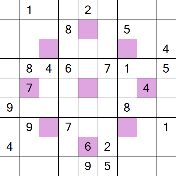 Asterisk Sudoku - Difficile