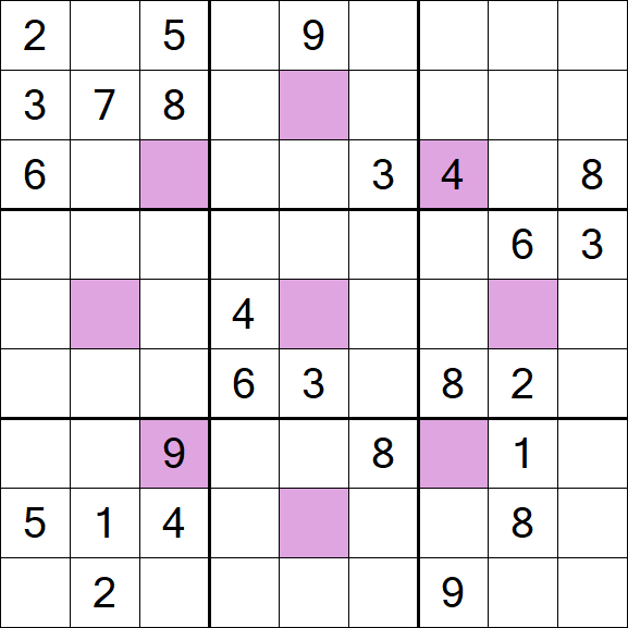 Asterisk Sudoku - Difficile