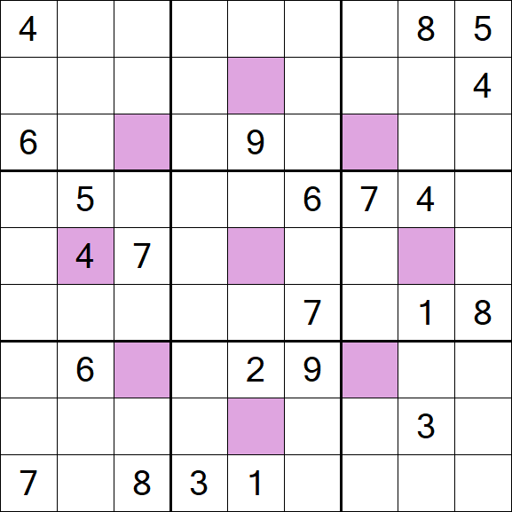 Asterisk Sudoku - Difficile