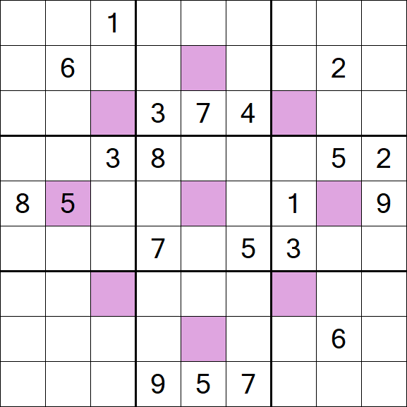 Asterisk Sudoku - Difficile