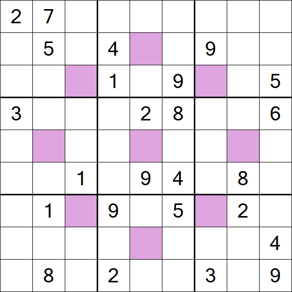 Asterisk Sudoku - Difficile