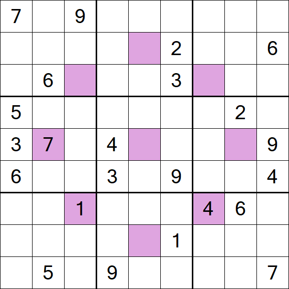 Asterisk Sudoku - Difficile