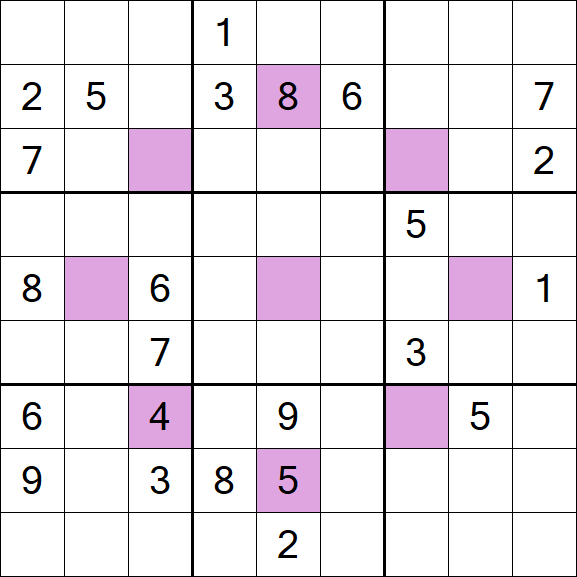 Asterisk Sudoku - Difficile