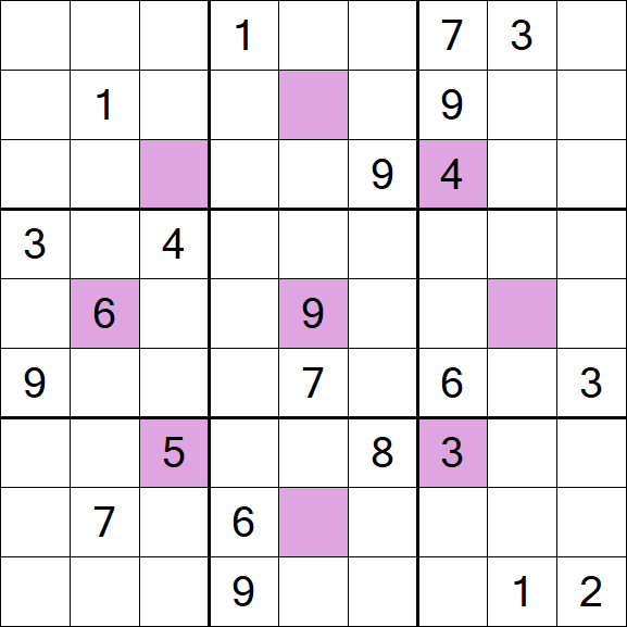 Asterisk Sudoku - Difficile