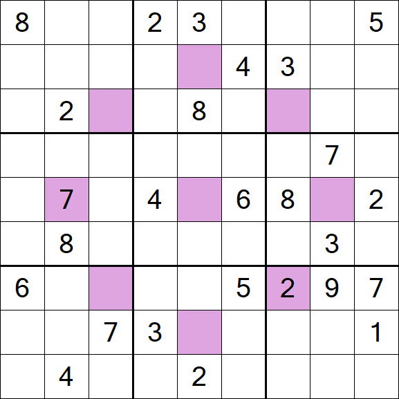 Asterisk Sudoku - Difficile