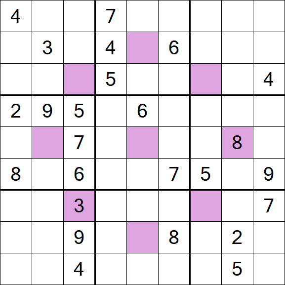 Asterisk Sudoku - Difficile