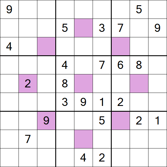 Asterisk Sudoku - Difficile