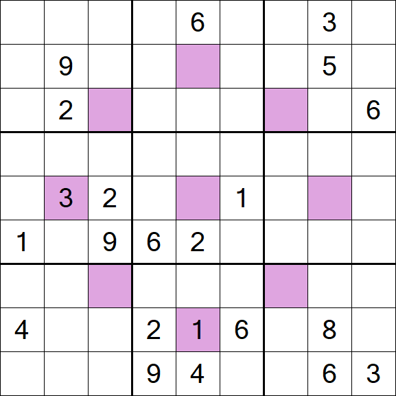 Asterisk Sudoku - Difficile