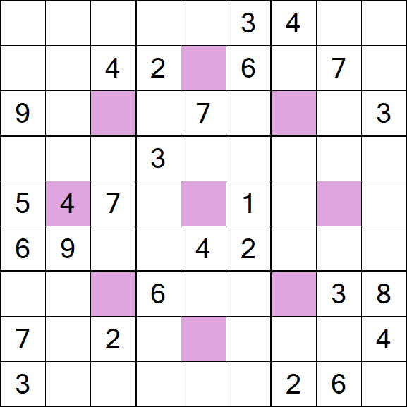 Asterisk Sudoku - Difficile