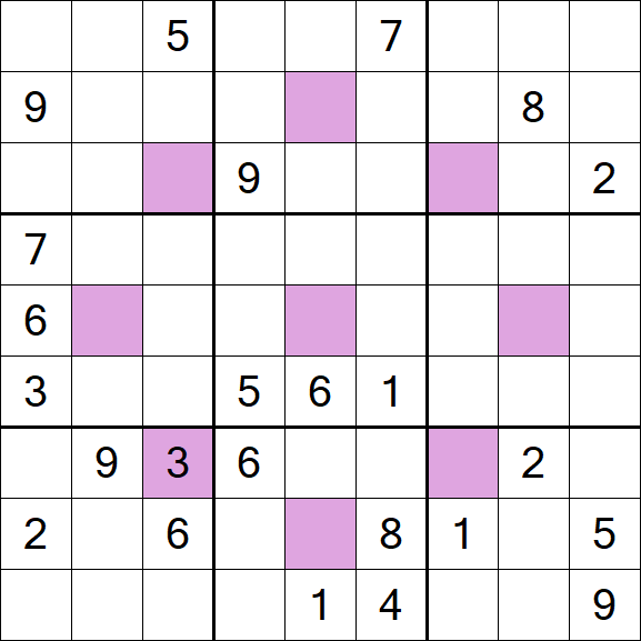 Asterisk Sudoku - Difficile
