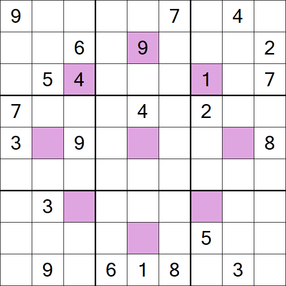 Asterisk Sudoku - Difficile