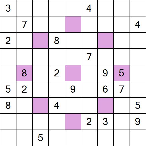 Asterisk Sudoku - Difficile
