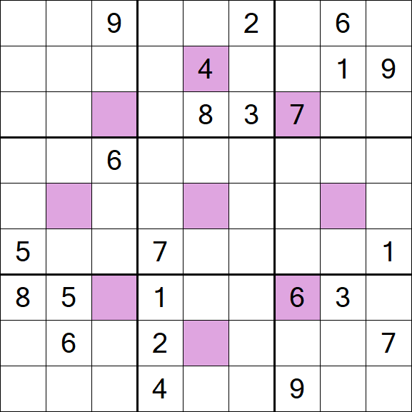 Asterisk Sudoku - Difficile
