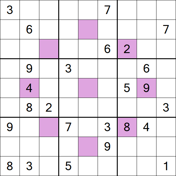 Asterisk Sudoku - Difficile