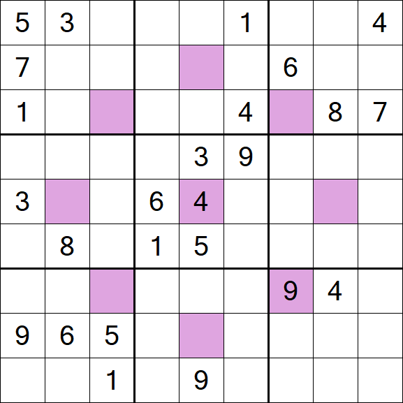 Asterisk Sudoku - Difficile