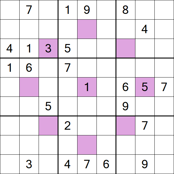 Asterisk Sudoku - Difficile