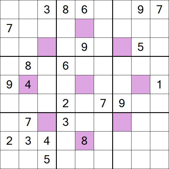 Asterisk Sudoku - Difficile
