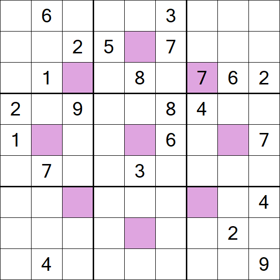 Asterisk Sudoku - Difficile