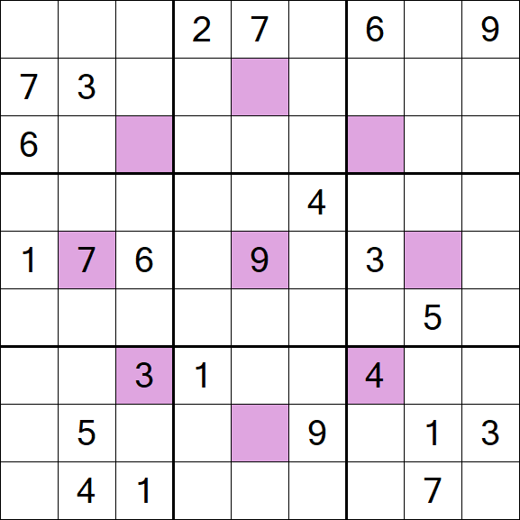 Asterisk Sudoku - Difficile