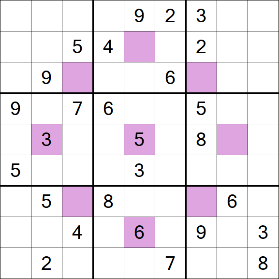 Asterisk Sudoku - Difficile