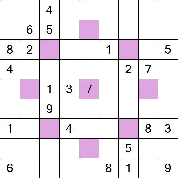 Asterisk Sudoku - Difficile