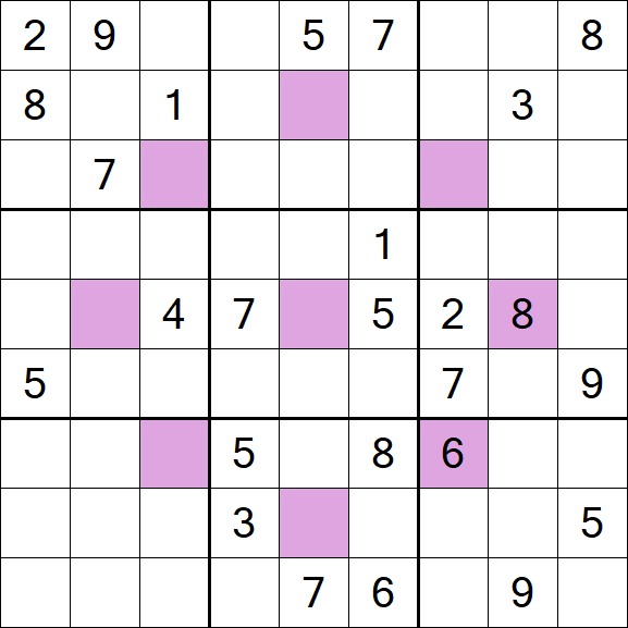 Asterisk Sudoku - Difficile