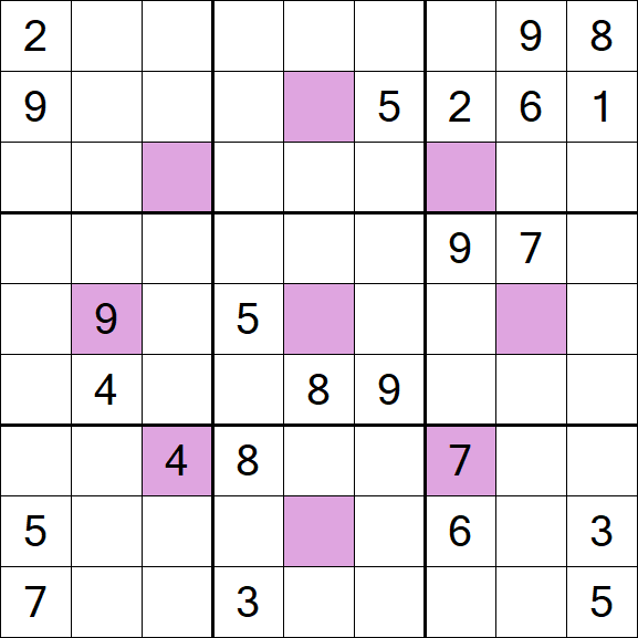 Asterisk Sudoku - Difficile