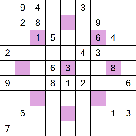 Asterisk Sudoku - Difficile