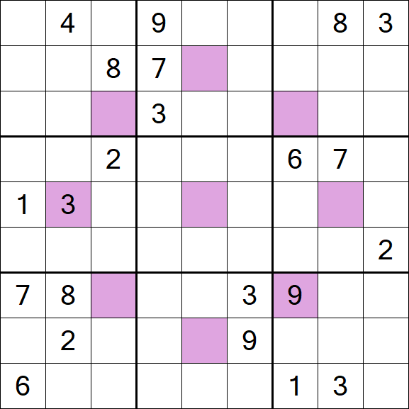 Asterisk Sudoku - Difficile