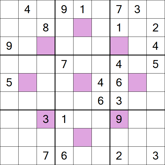 Asterisk Sudoku - Difficile