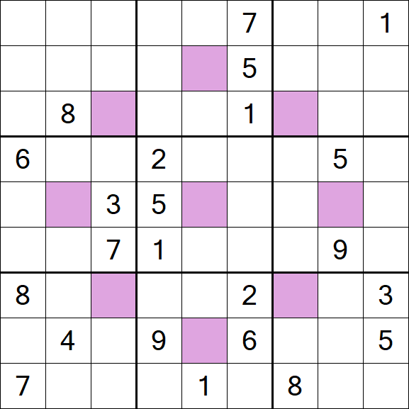 Asterisk Sudoku - Difficile