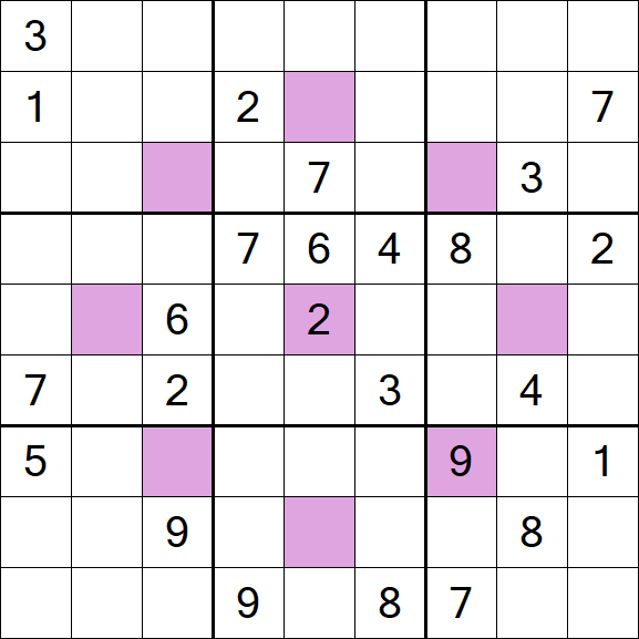 Asterisk Sudoku - Difficile