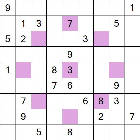 Asterisk Sudoku - Difficile