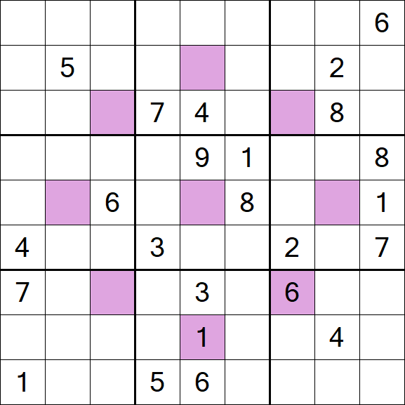 Asterisk Sudoku - Hard