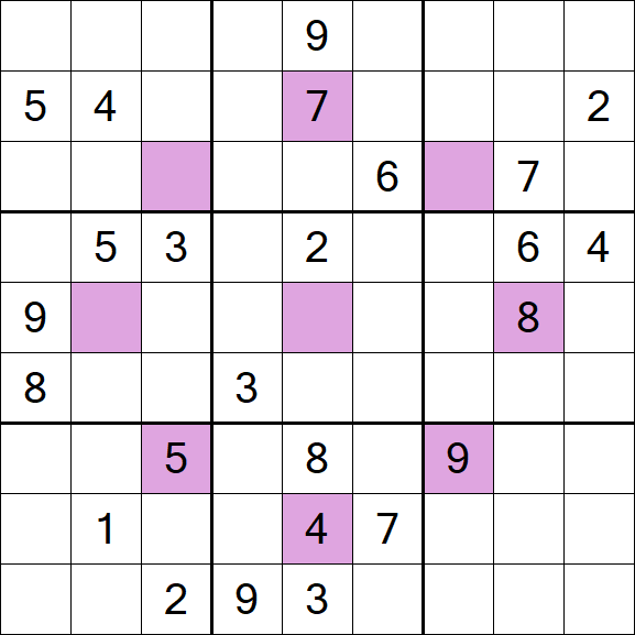 Asterisk Sudoku - Difficile