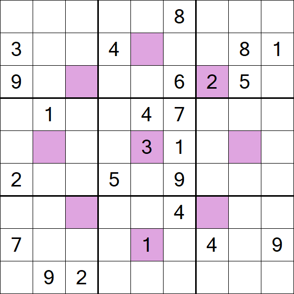 Asterisk Sudoku - Difficile