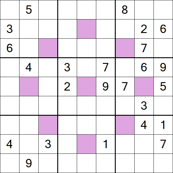 Asterisk Sudoku - Difficile