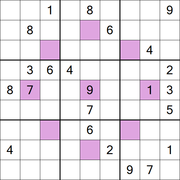 Asterisk Sudoku - Difficile