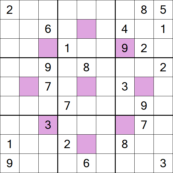 Asterisk Sudoku - Difficile