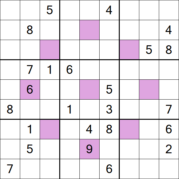 Asterisk Sudoku - Difficile