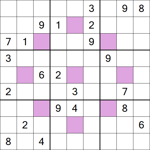 Asterisk Sudoku - Difficile