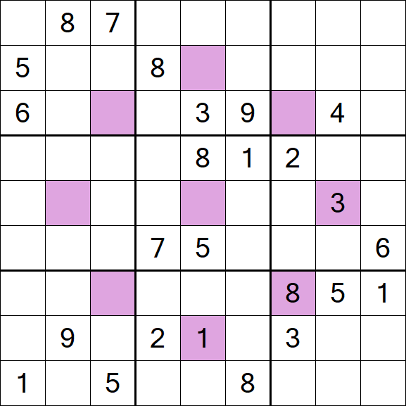 Asterisk Sudoku - Difficile